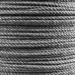 4mm slate grey natural cotton rope on a reel 1