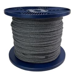 4mm slate grey natural cotton rope on a reel 3