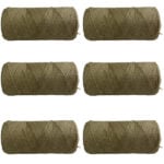 6 x 508 Unpolished Flax Twine 500 Gram Spools