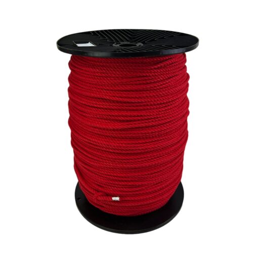 6mm red natural cotton rope 660 metre reel 4