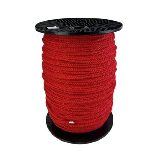 6mm red natural cotton rope 660 metre reel 4