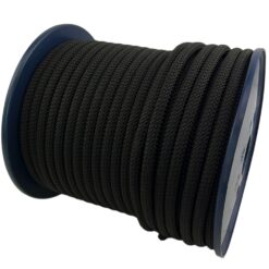 9mm black double braided nylon rope 1
