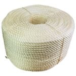 8mm White Nylon 3 Strand Sinking Rope 50 Metres
