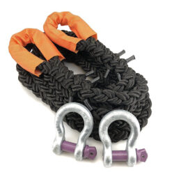 24mm black 8 strand nylon kinetic tow rope shackles 2