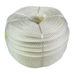6mm White Polyester Sinking Rope x 300 Metre Coil