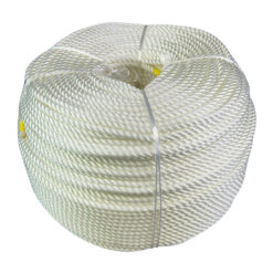 6mm white pre stretched polyester rope 300 metre coil 4