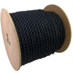 8mm Black Yacht Rope x 100 Metre Reel