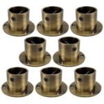 Pack of 8 x 24mm Antique Brass Cup End Rope Fittings
