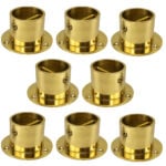 Pack of 8 x 24mm Polished Brass Cup End Rope Fittings