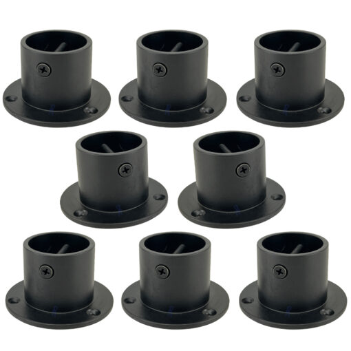 pack of 8 24mm powder coated black cup end rope fittings 1