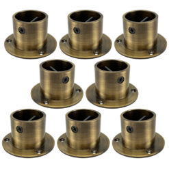 pack of 8 antique brass decking rope cup end fittings 1