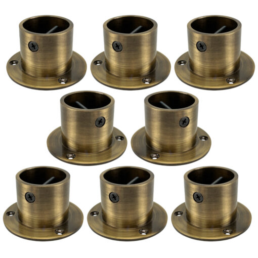 pack of 8 antique brass decking rope cup end fittings 1