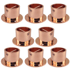 pack of 8 copper bronze decking rope cup end fittings 1