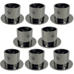 Pack of 8 x 40mm Gun Metal Black Cup End Rope Fittings