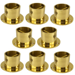 pack of 8 polished brass decking rope cup end fittings 1