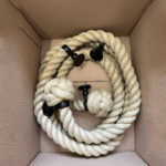 28mm Synthetic Polyhemp Bannister Rope x 3 Metres C/W 4 Black Fittings (CS)