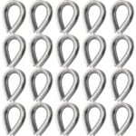 Box of 20 x 16mm Galvanised Steel Rope Thimbles