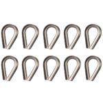 Box of 10 x 8mm Stainless Steel Rope Thimbles
