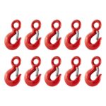 Box of 10 x 1 Tonne Red Eye Hooks With Safety Catch