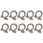 Box of 10 x 16mm Bow Shackles With Screw Pin 316 Marine Grade Stainless Steel