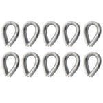 Box of 10 x 16mm Galvanised Steel Rope Thimbles