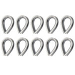 Box of 10 x 8mm Galvanised Steel Rope Thimbles