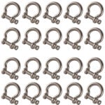 Box of 20 x 16mm Bow Shackles With Screw Pin 316 Marine Grade Stainless Steel