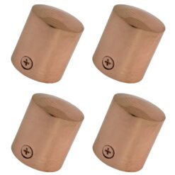 pack of 4 x 40mm copper bronze end cap rope fittings 4