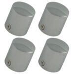 Pack of 4 x 28mm Polished Chrome End Cap Rope Fittings