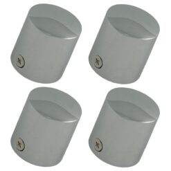pack of 4 x 40mm polished chrome end cap rope fittings 3