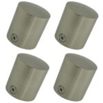 Pack of 4 x 24mm Satin Nickel End Cap Rope Fittings