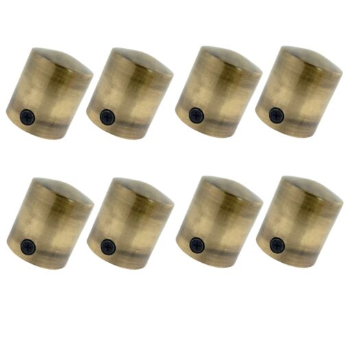 pack of 8 x 40mm antique brass end cap rope fittings