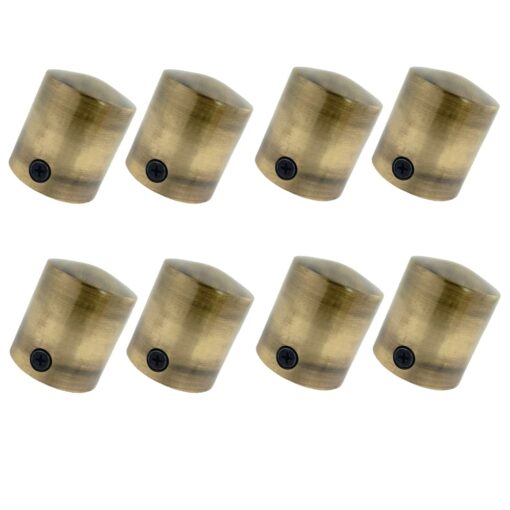 pack of 8 x 40mm antique brass end cap rope fittings
