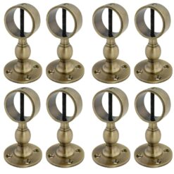 pack of 8 x 36mm antique brass standard handrail brackets rope fittings 2