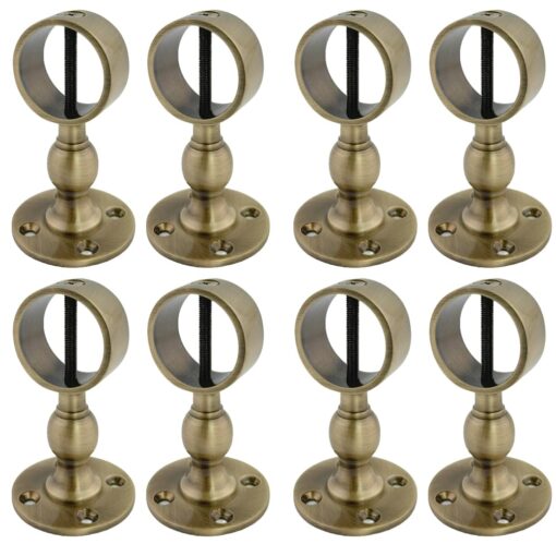 pack of 8 x 36mm antique brass standard handrail brackets rope fittings 2