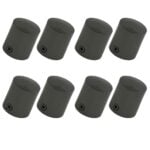 Pack of 8 x 24mm Gun Metal Black End Cap Rope Fittings