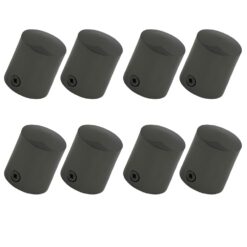 pack of 8 x 28mm gun metal black end cap rope fittings