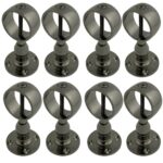 Pack of 8 x 32mm Gun Metal Black Standard Handrail Brackets Rope Fittings