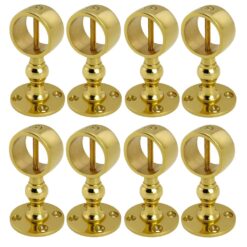 pack of 8 x 30mm polished brass standard handrail brackets rope fittings 2