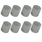 Pack of 8 x 36mm Polished Chrome End Cap Rope Fittings
