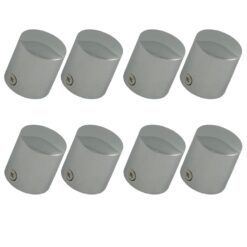 pack of 8 x 40mm polished chrome end cap rope fittings 1