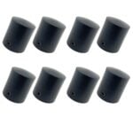 Pack of 8 x 32mm Powder Coated Black End Cap Rope Fittings