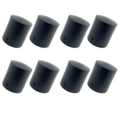 pack of 8 x 40mm powder coated black end cap rope fittings 1