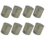 Pack of 8 x 24mm Satin Nickel End Cap Rope Fittings