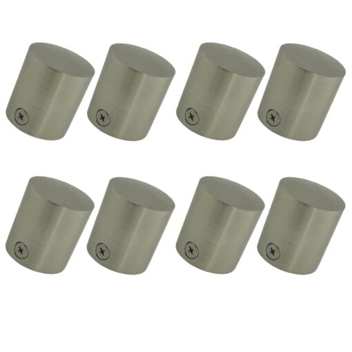 pack of 8 x 40mm satin nickel end cap rope fittings 4