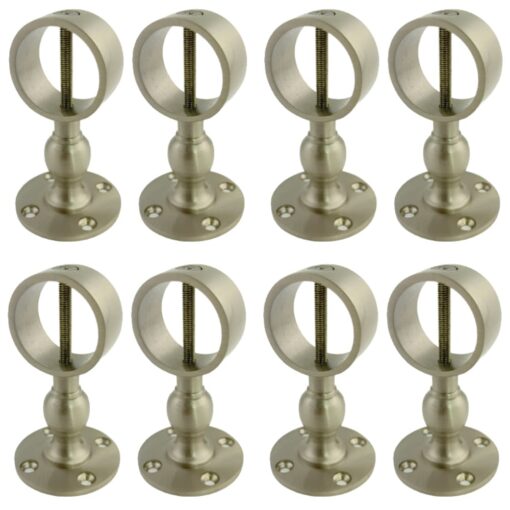 pack of 8 x 36mm satin nickel standard handrail brackets rope fittings 1