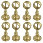 Pack of 8 x 40mm Polished Brass Standard Handrail Brackets Rope Fittings