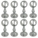 Pack of 8 x 40mm Polished Chrome Standard Handrail Brackets Rope Fittings