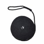8mm Black Softline Mooring Rope 8 Inch Soft Eye x 20 Metres