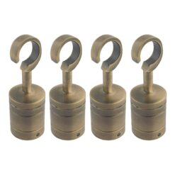 4 x 24mm antique brass decking rope hook fittings 3